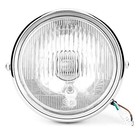 5 75in 35w 12v Universal Motorcycle Led Headlight Metal Shell Glass Lens Retro 