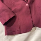 Vintage Russ Collectibles Blazer Pants Suit Set Burgundy Red Made In Usa Womens