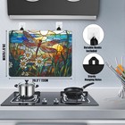 Dragonfly Glass Top Stove Cover Protector glass Flower Stove Top Covers For E   