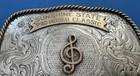 Vtg Rare 1988 Sunshine State Pro Rodeo Classic Musical Note Trophy Belt Buckle