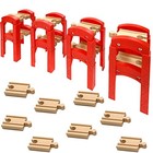 Wooden Train Bridge Support Set   Tracks Compatible With Major Brands 16 Piece