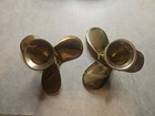 Pair Vintage Gold Brass Nautical Ship Boat Propeller Candlestick Candle Holder