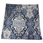 Vintage 1 Ralph Lauren Yasmine Blue White Print Traditional Euro Sham 25x25