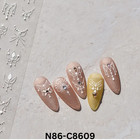 3d Chain Nail Art Stickers     Black  White  Gold  Silver Jewelry Design