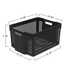 Idotry 6 12 Pcs Plastic Storage Basket Heavy Duty Stackable Milk Crate Organizer