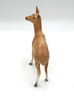 Vintage Christmas Doe Deer Big Figurine Hard Plastic Mcm Hong Kong 6 Inch