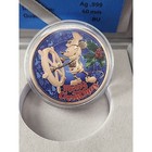 Disney Mickey Mouse Christmas Steamboat Willie 1oz  999 Silver Coin Colorized