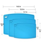 Silicone Thick Cutting Boards Mats Set Of 3pcs Foldable   Flexible Design Jui   
