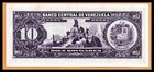 Venezuela Unc Note 10 Bolivares November 1988 P-62  low Shipping 