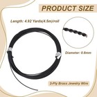 15ft Tarnish Resistant 20 Gauge Black Twist Brass Jewelry Wire Craft Making