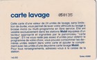 Vintage Mobil Carte Lavage Car Wash Smart Card - 24 Units - French Bubble Art -
