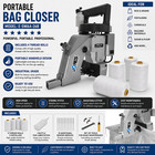Portable Bag Closer Sewing Machine Swaa-26b Industrial Stitcher   4 Rolls Jorest
