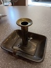 Antique Brass Chamberstick Candle Holder Pushup English Victorian Square Riser