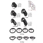 2025 Male Chastity Cage Embedded Small Lock Silicone Tube 4 Rings Urethral Plugs
