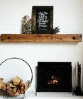 Fireplace Mantel Floating Shelf Knotty Alder Antique Bolts Distressed   Glazed