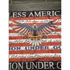 God Bless America Flag Patriotic One Nation Under God Eagle Usa Decor