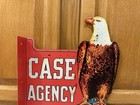 Case Agency Flange Sign Farm Tractor Eagle 2 Sided  Vintage Style Wall Decor