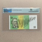 1985 Australia 2 Dollars Banknote P43e Pmg 66 Epq Australian Curreny Paper Money