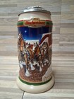 1998 Budweiser Holiday Stein Lidded Signature Edition