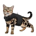 Oft Cat Harness For Walking Escape Proof And Travel  Kitten Adjustable S Black