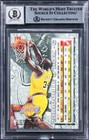 Lakers Shaquille O neal Signed 1996 Metal  183 Card Auto Graded 10  Bas Slabbed