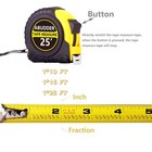 3 Pack Tape Measure easy Read Measuring Tape Retractable With Fractions 1 8     
