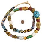 Jumbo Mixed Antique Venetian Trade Beads  15963 17mm Ghana African Multicolor