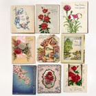 Lot Of 41 Floral 1940-50s Greeting Cards - Lots Of Die-cuts  Windows  Foil  Etc 