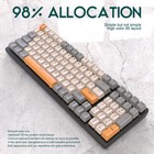 Mechanical Gaming Keyboard Usb Wired 100 Keys Rgb Led Backlit Keypad For Desktop