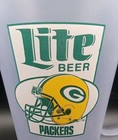 Vintage Miller Lite    green Bay Packers    Nfl Plastic Frosted Beer Pitcher