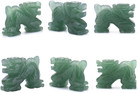 2-inch Handmade Carved Aventurine Dragon Ornaments Gemstone Statue Figurine Col