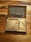 Vintage 2 Art Deco Cream And Black Enamel Rouge   Powder Compact  Mcm