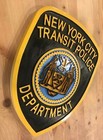 Police New York Transit 3d Routed Wood Patch Plaque Sign Custom Carved