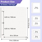 Photo Album Refill Pages For 3 Ring Binder  50 Sheets 100 Pages Self Adhesive   