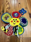 Sensory Plush Educational Toy Infant Baby Primary Colors Flower Bee Rattle