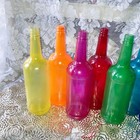 Colored Glass Wine Bottles  Bottle Tree  8 Tinted Glass Bottles  Craft Bottle