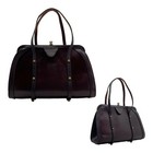 Vintage 60s 70s John Romain Medium Handmade Leather Satchel Bag Handbag Hardbody