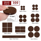 300 Pcs Beige Felt Furniture Pads Chair Leg Protectors Floor Scratch Guard