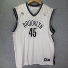 Brooklyn Nets Gerald Wallace  45 Jersey Men   s Xl Adidas Nba White Black