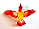 Ganz Crystal Expressions Acrylic Hummingbird Ornament Red   Orange 7 