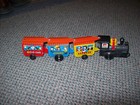 Vintage Louis Marx Wind Up Toy Train Western Comic Zig Zag Tin Litho