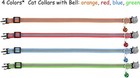 Cat Collar With Bell 4 Pack Durable Breakaway Adjustable Reflective Cat Collars