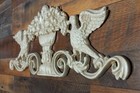 Antique Ornate Cast Iron Pediment Scroll Decoration Shabby Chic Architecture Art