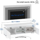 Tv Stand With Power Outlets   Led Lights For Tvs Up To 65  Entertainment Center