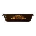 Vintage Wear Ever Silverstone Glass Loaf Pan 5x9 Wheat Pattern With Box Nos