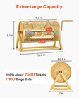Vevor Raffle Ticket Spinner Raffle Drum Lottery Spinning Cage 11 6  X 6 6  Gold