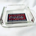 Vintage Coke Coca Cola Glass Ashtray Soft Drink Advertising 3 5    Square