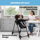 Delta Children Lf23017-001 Slimfold 2-in-1 High Chair For Babies Toddlers Black