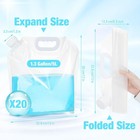 20 Pcs X 1 3 Gallon Water Container Bags Collapsible Emergency Container Bag