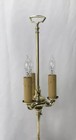 Restored Antique Vtg Brass Arts Crafts Deco Table Desk Lamp Bouillotte 3 Candle